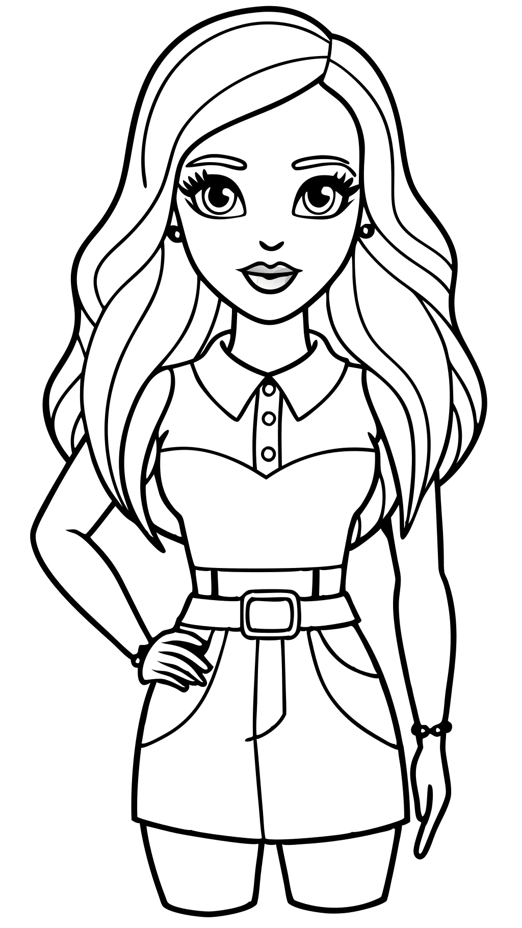 coloriage de la mode imprimable Barbie